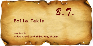 Bolla Tekla névjegykártya